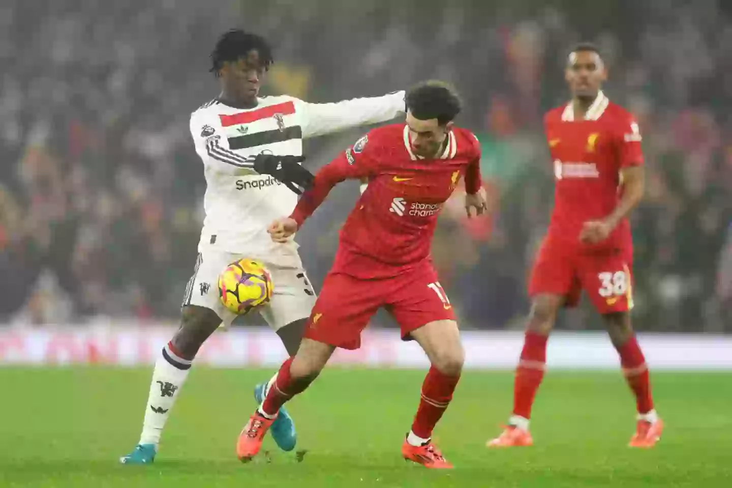 Kobbie Mainoo performed well against Liverpool (Credit:Getty)