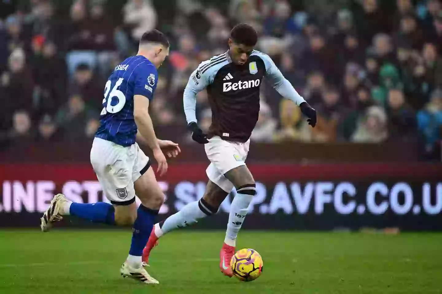 GettyImages-2199823817-2 Fans think Marcus Rashford has 'proved Ruben Amorim wrong' after making Premier League debut for Aston Villa