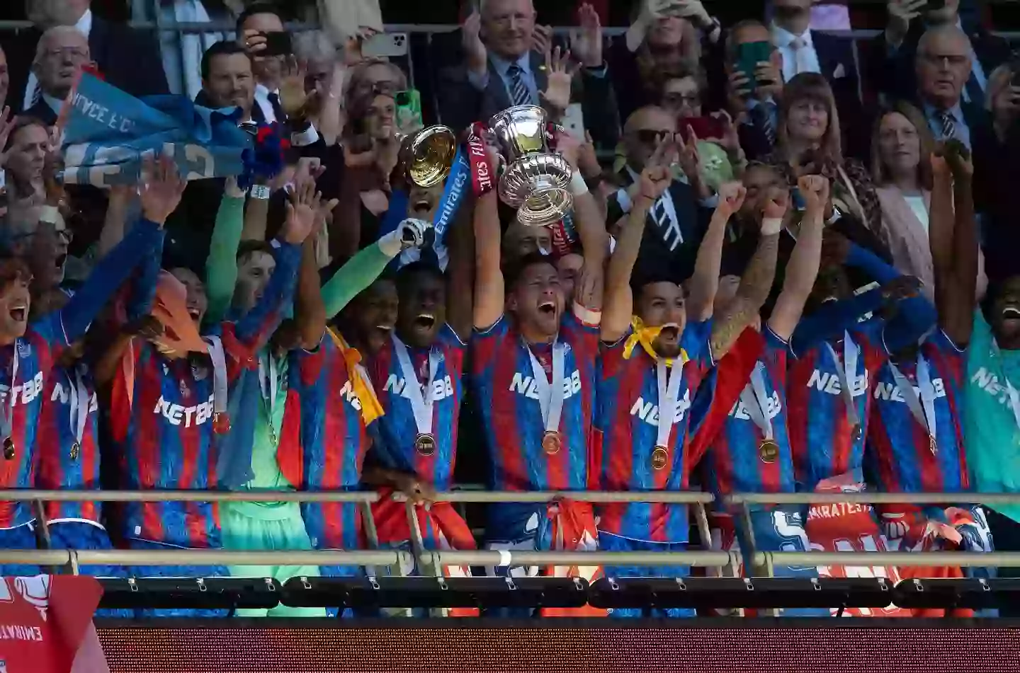 Crystal Palace have been denied a spot in the Europa League despite winning the FA Cup. Image: Getty