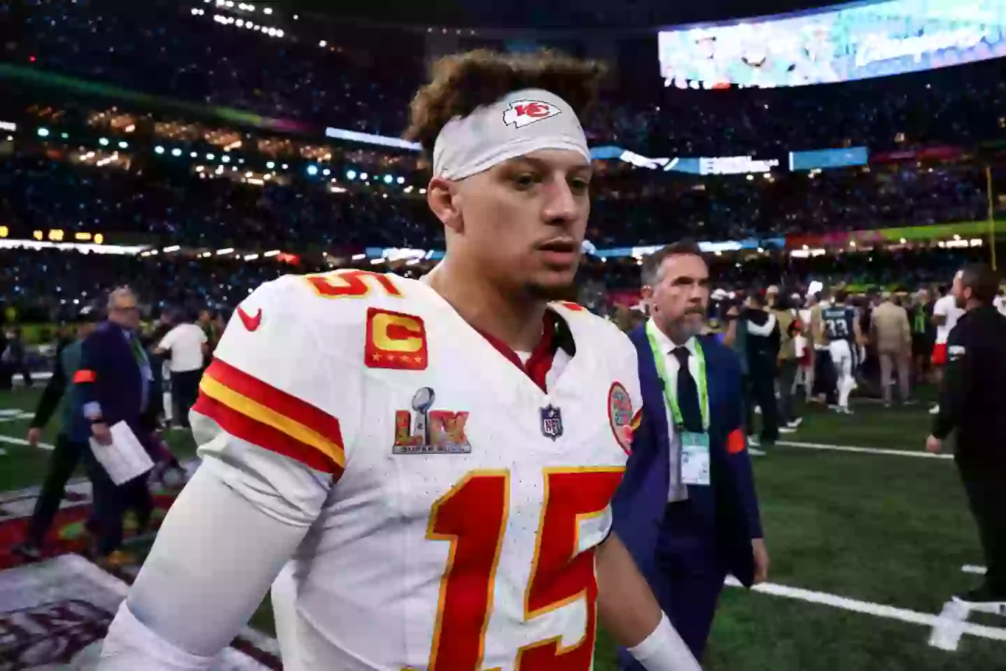 Patrick Mahomes wasn't at his best during the 2025 Super Bowl. (Image: Getty)