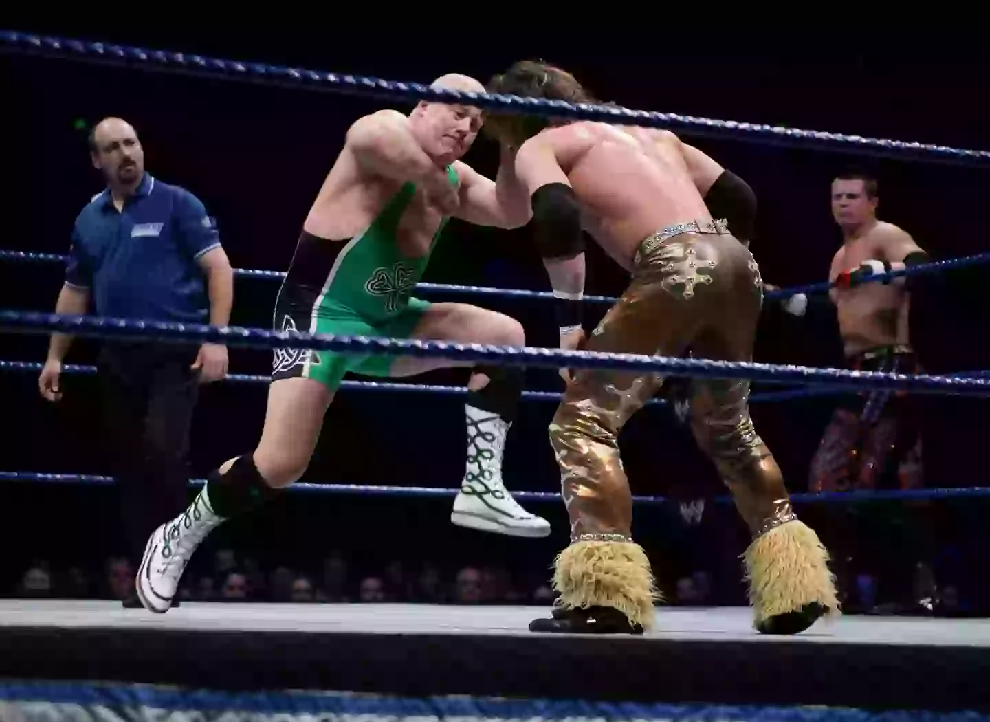 Norther Irish wrestler Finlay in action during his time with the WWE (Getty)