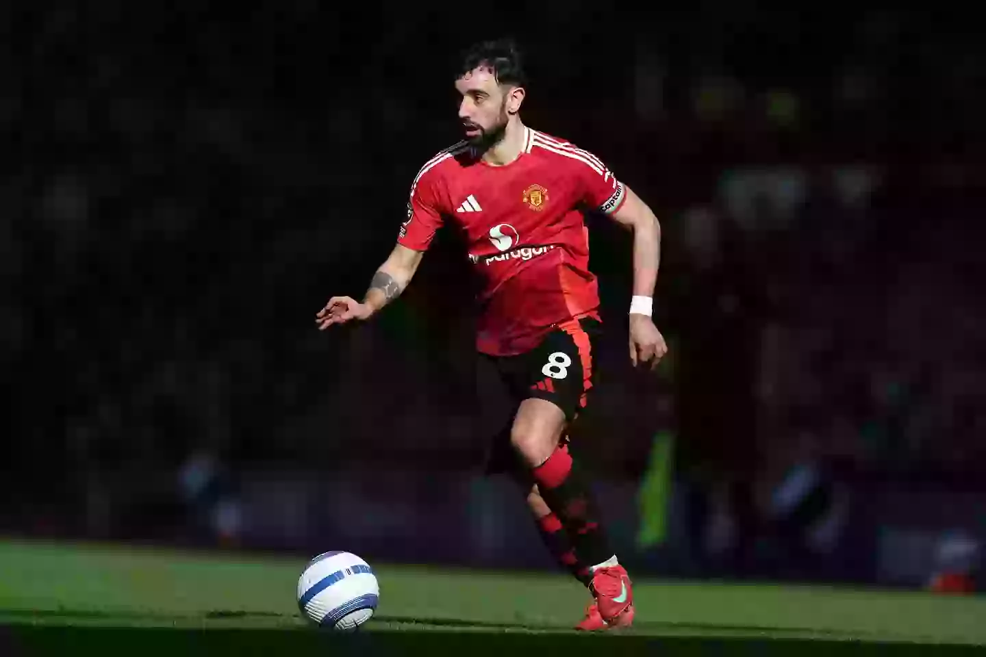 Bruno Fernandes scored as Manchester United came from 2-0 down to draw against Everton. Image: Getty