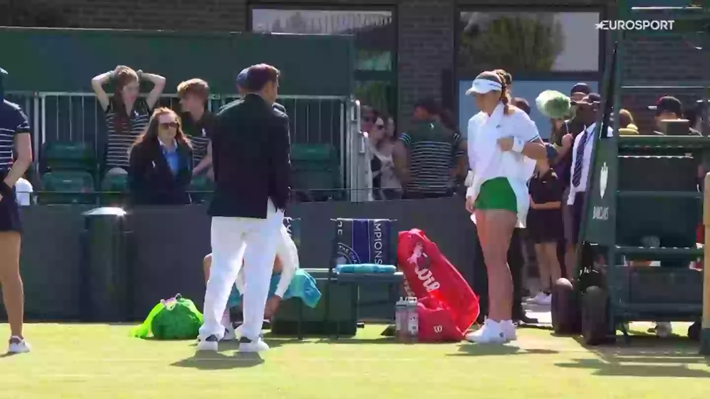 Jelena Ostapenko was asked to 'lift up her skirt' (Credit:Eurosport)