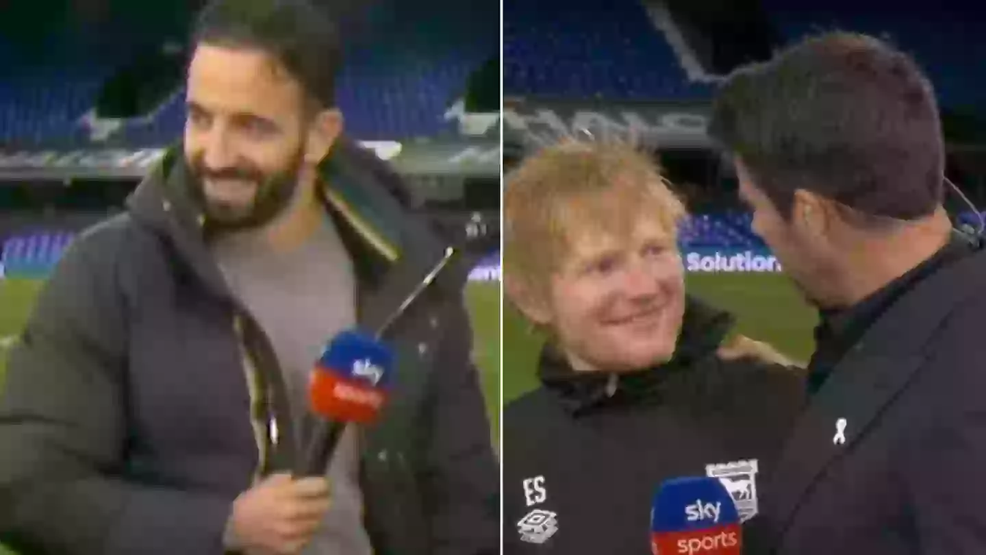 Body language expert reveals how Ruben Amorim REALLY felt about Ed Sheeran gatecrashing Sky Sports interview