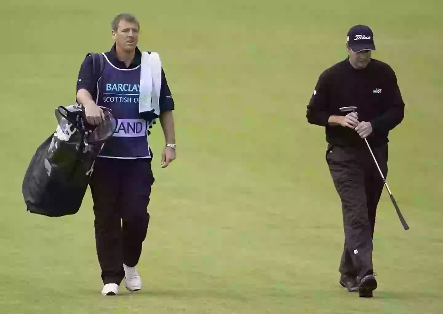 Matt Le Tissier caddied for Richard Bland at the Scottish Open in 2002. (Image: Getty)
