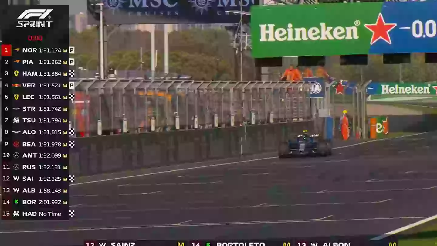 F1 fans demand change after spotting major error in Chinese Grand Prix sprint qualifying