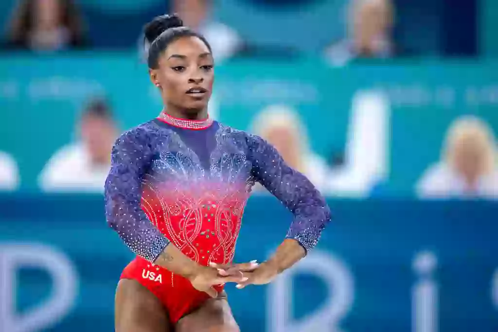 Team USA's Simone Biles pictured in action at Paris 2024 (Image: Getty)