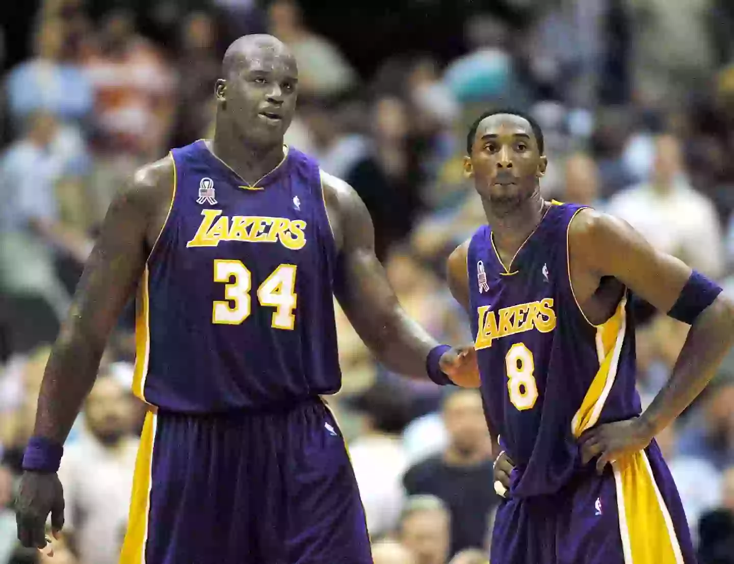 Shaquille O'Neal played alongside Kobe Bryant during his spell with the Los Angeles Lakers. Image: Getty