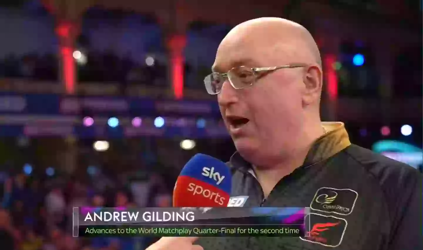 Gilding's latest interview has gone viral. Image credit: Sky Sports