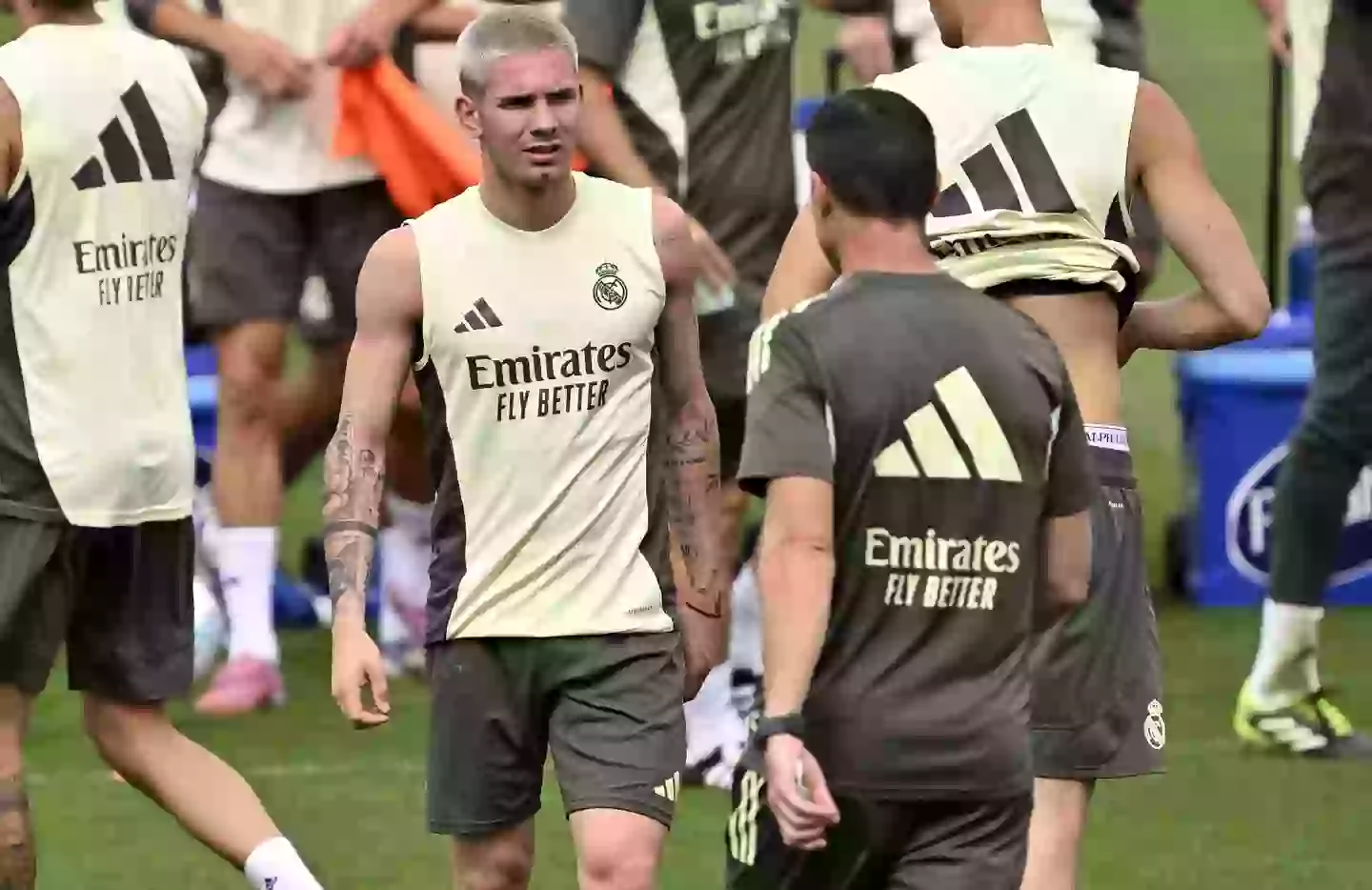 Franco Mastantuono during a Real Madrid training session. Image: Getty