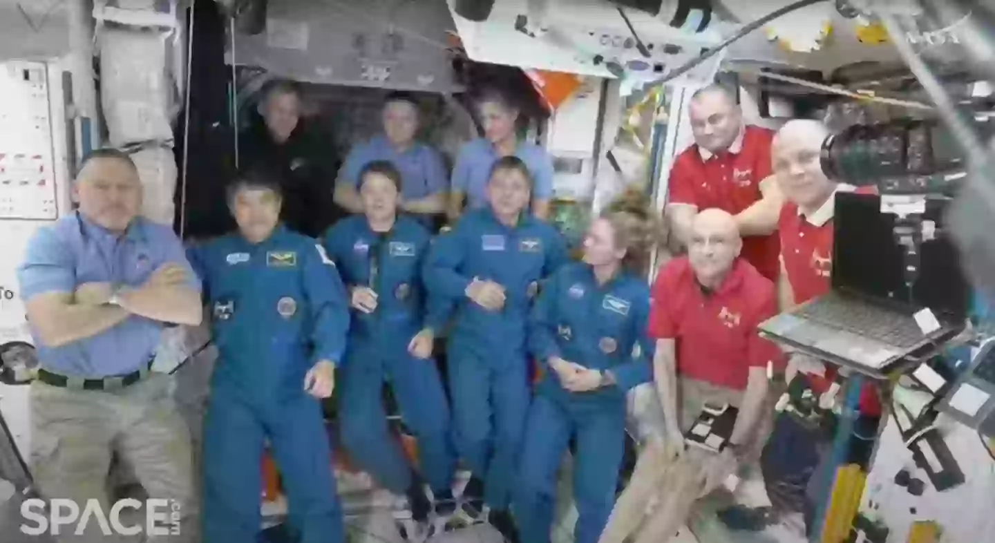 There were happy scenes as Crew-10 joined the ISS (NASA)