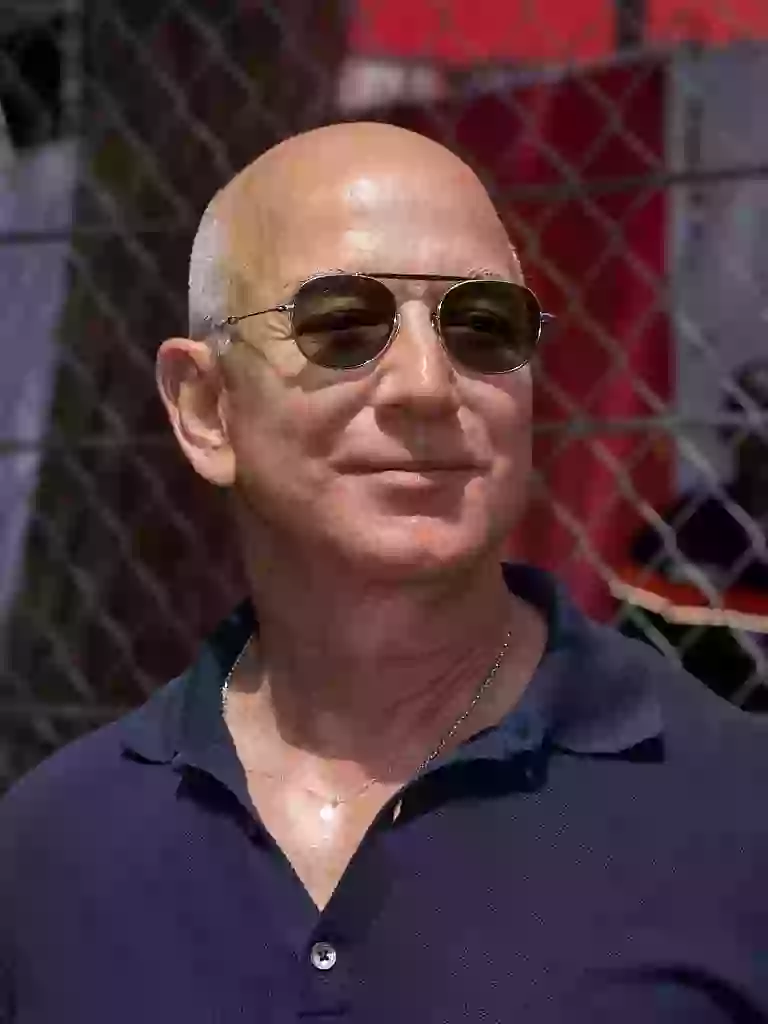 Bezos orders his furniture by crane. (Arnold Jerocki/Contributor/Getty)