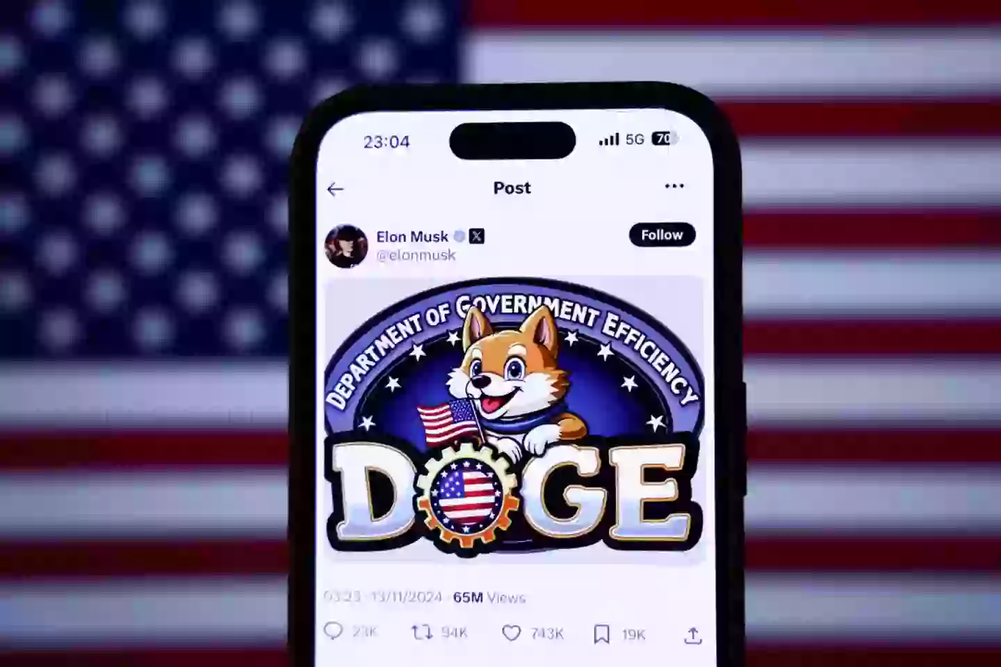 Elon Musk has now been given access to the Treasury's payment system (Jakub Porzycki/NurPhoto via Getty Images)