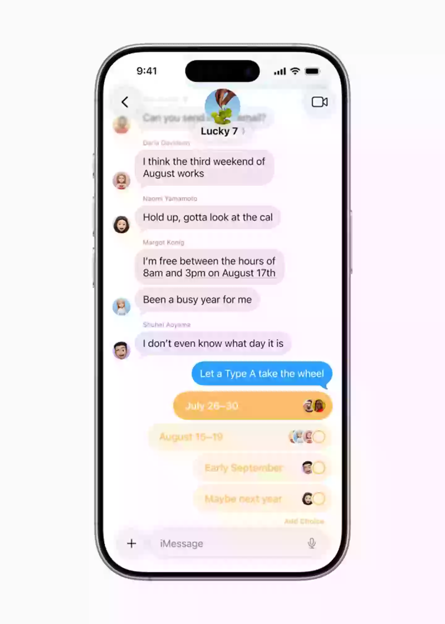 You can now create polls within Messages, helping you weigh up important decisions with a group of friends or family (Apple)