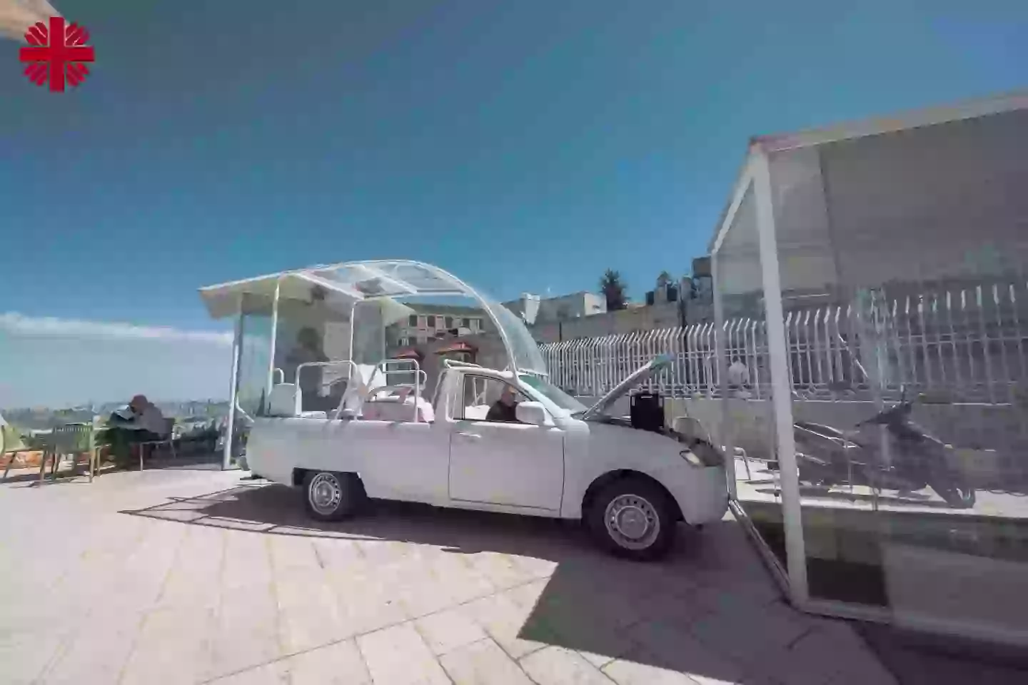 The Popemobile is said to be Pope Francis' last gift (Caritas Jerusalem)