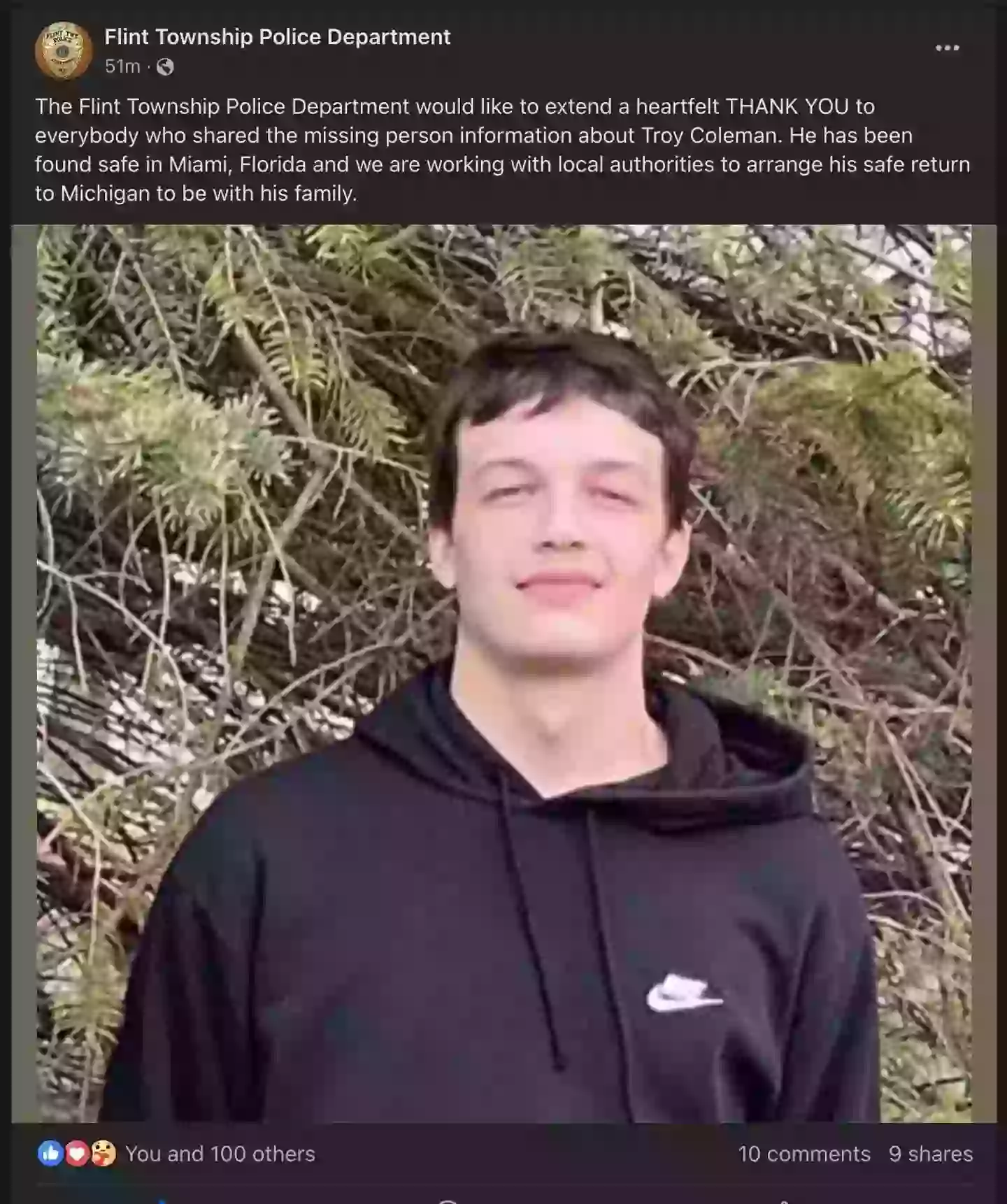 X/@LacyHimself/Flint Township Police Department