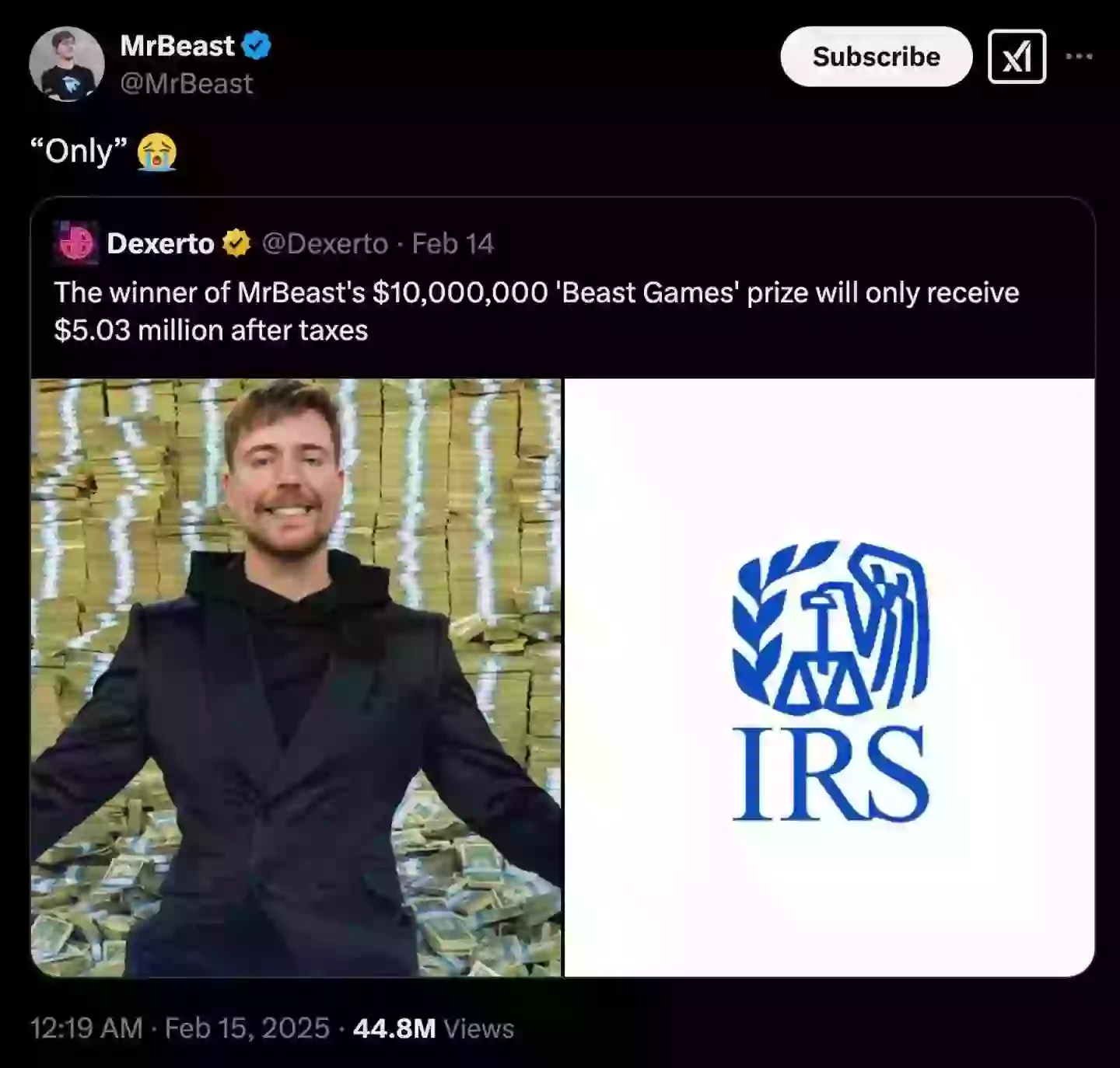 Mr. Beast Inflation Fans in shock after realizing how much the winner of Beast Games really ...