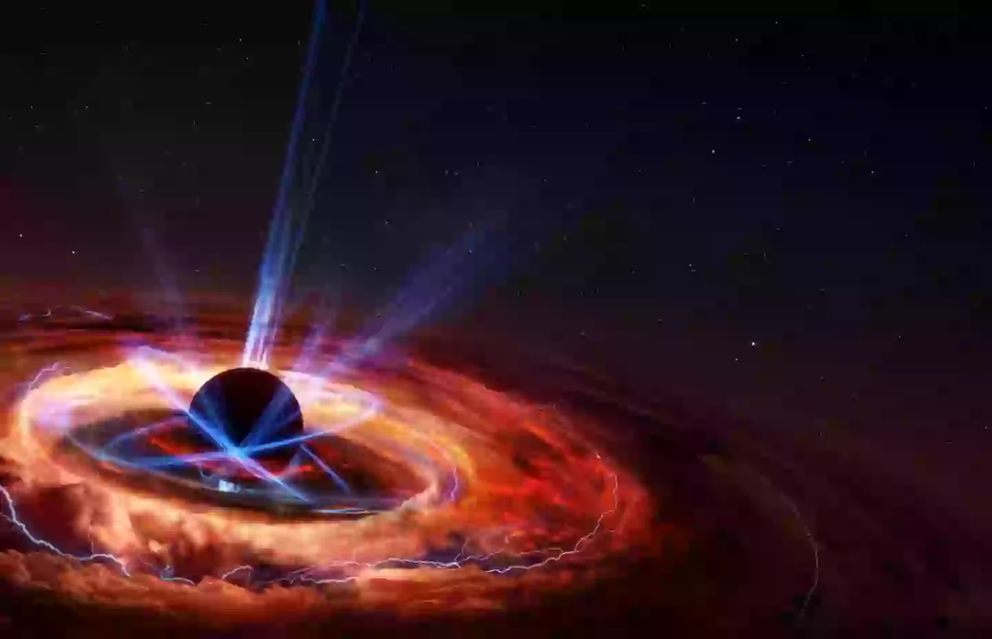 A star collapsing on itself to form a black hole (Getty Images)
