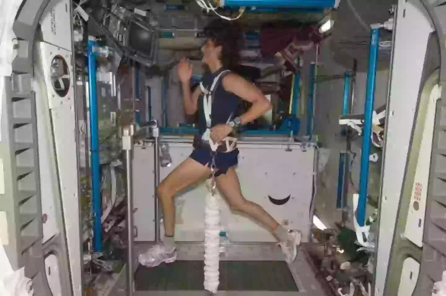 Suni Williams took part in a similar routine when on the ISS in 2012 (NASA)