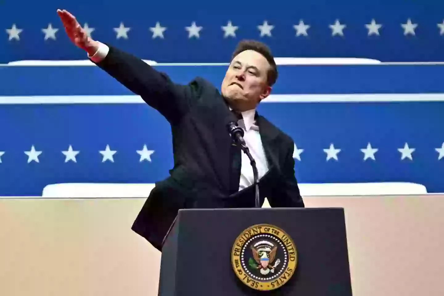 It was Musk's alleged Nazi salute that caused many subreddits to ban content from X (Angela Weiss/AFP via Getty Images)