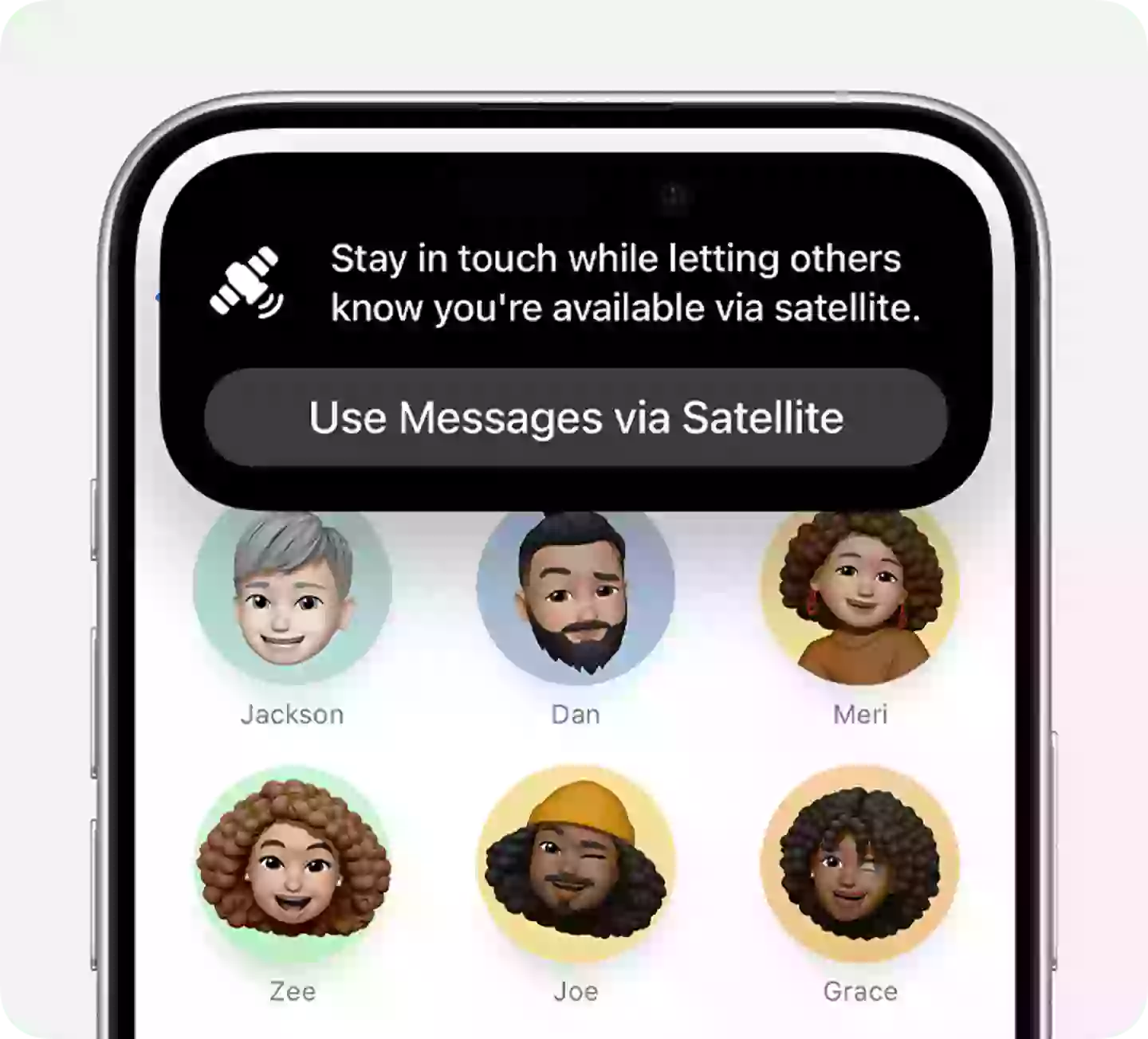 Satellite messaging allows you to continue your chats even when you have no signal (Apple)