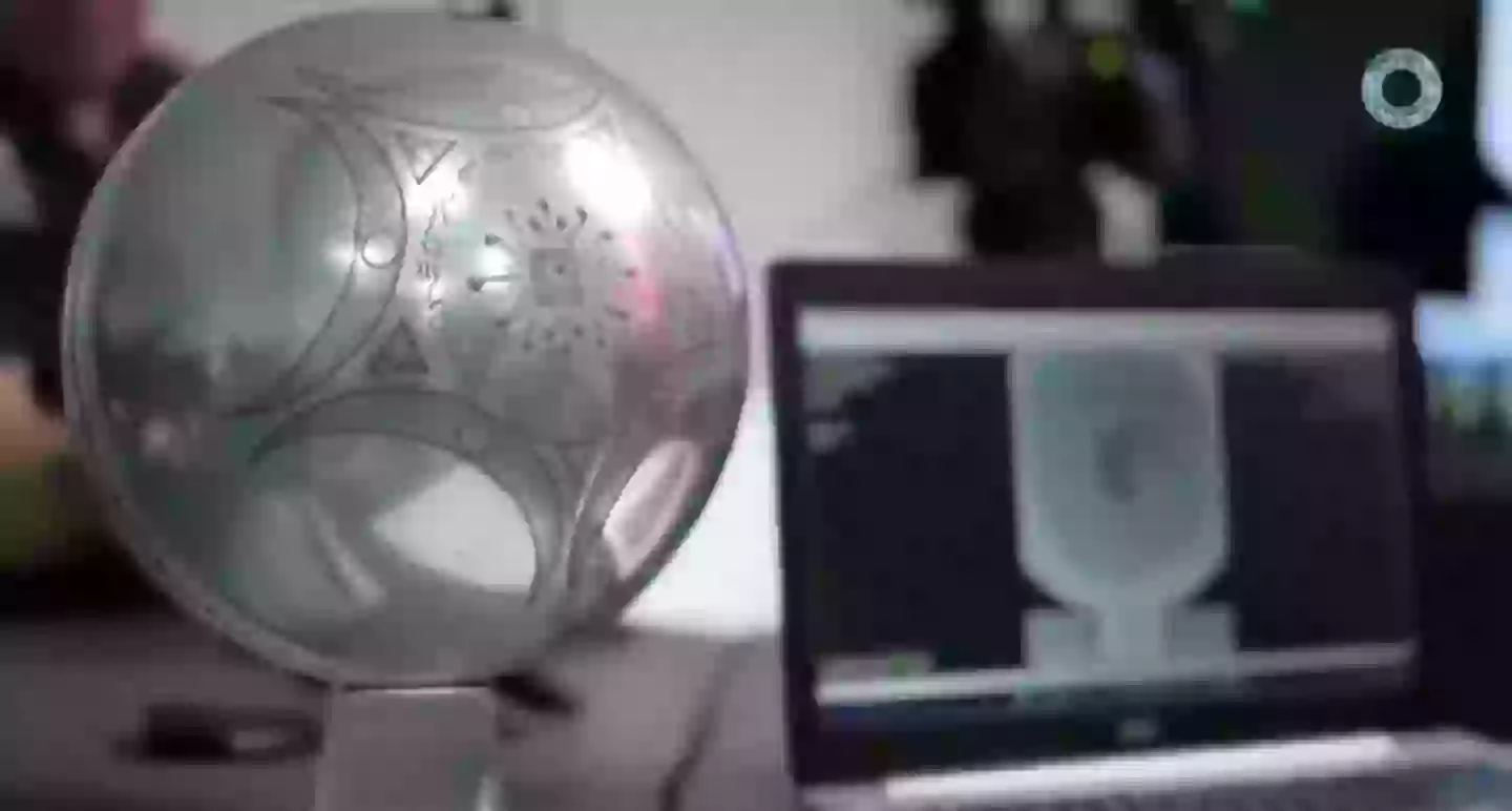 The sphere's exterior also featured markings, which researchers have used AI to decipher (X/@truthpolex)