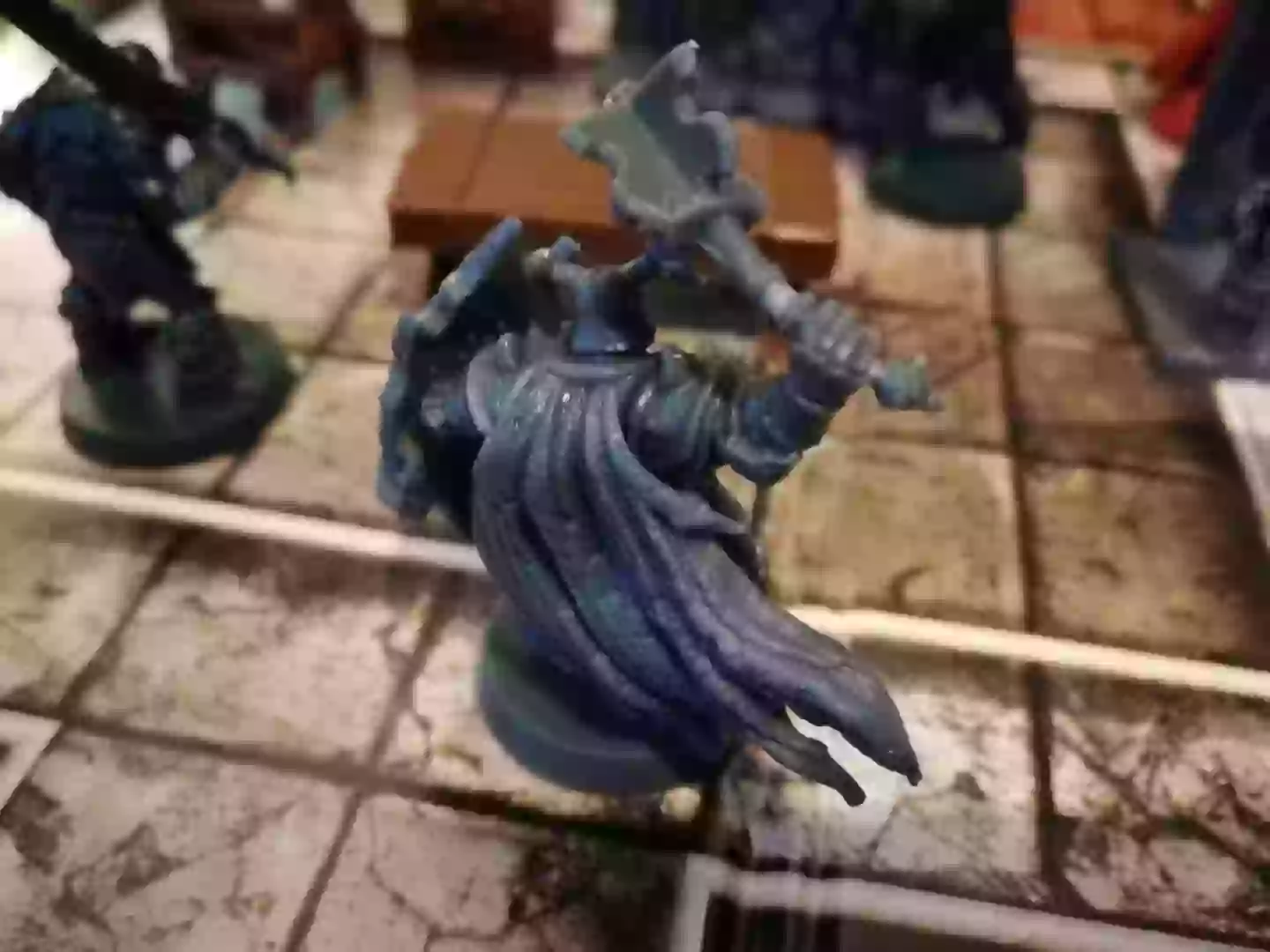 The strain is showing on the plastic of this dread warrior /