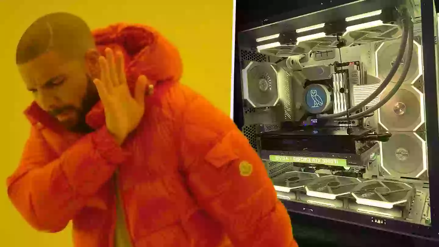 Drake’s Shiny New $8,000 Gaming PC Has Divided The Internet