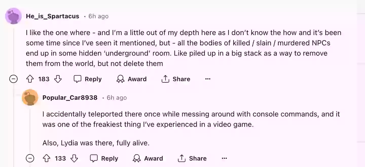 Reddit Skyrim Thread