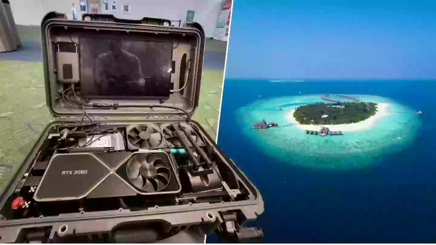 Gamer Builds Travel PC To Move To Tropical Island