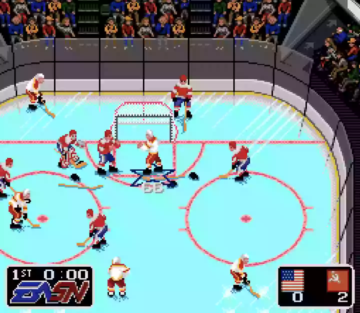 EA Hockey, aka NHL Hockey, was on EA Sports Double Header and was always great for one-on-one play with pals after school /