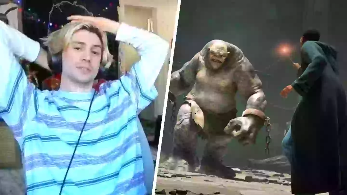 xQc beats Hogwarts Legacy in a single stream, rates game out of 10