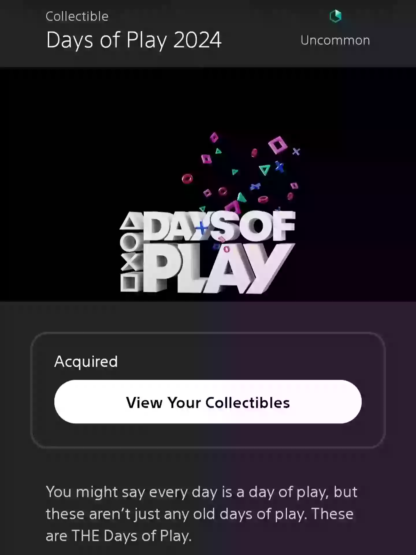 PS Stars ‘Days of Play’ trophy/