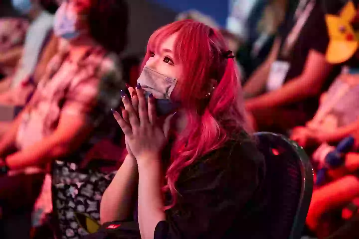 A spectator watches on /