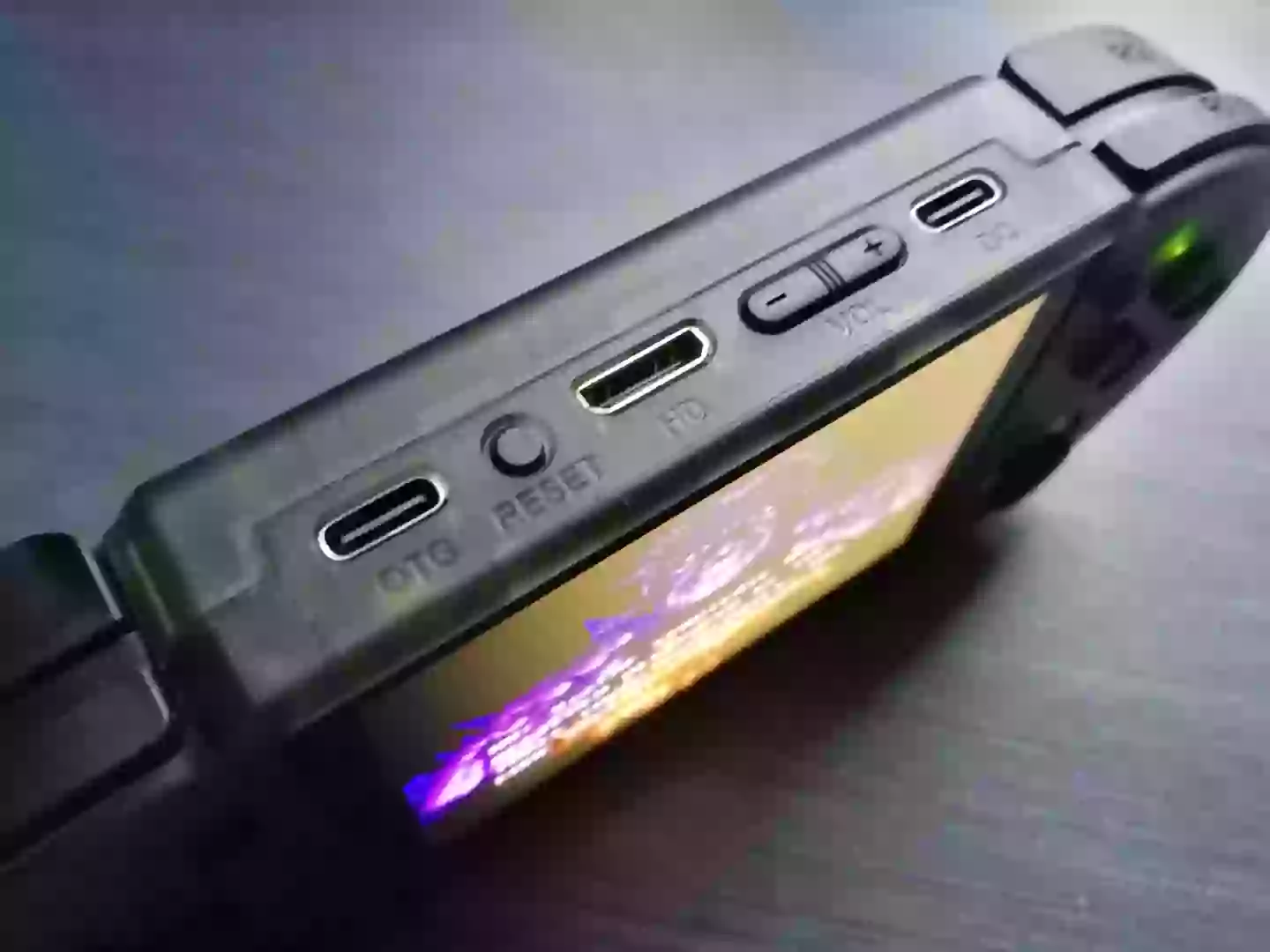 On the top you’ve a mini HDMI, OTG port and more