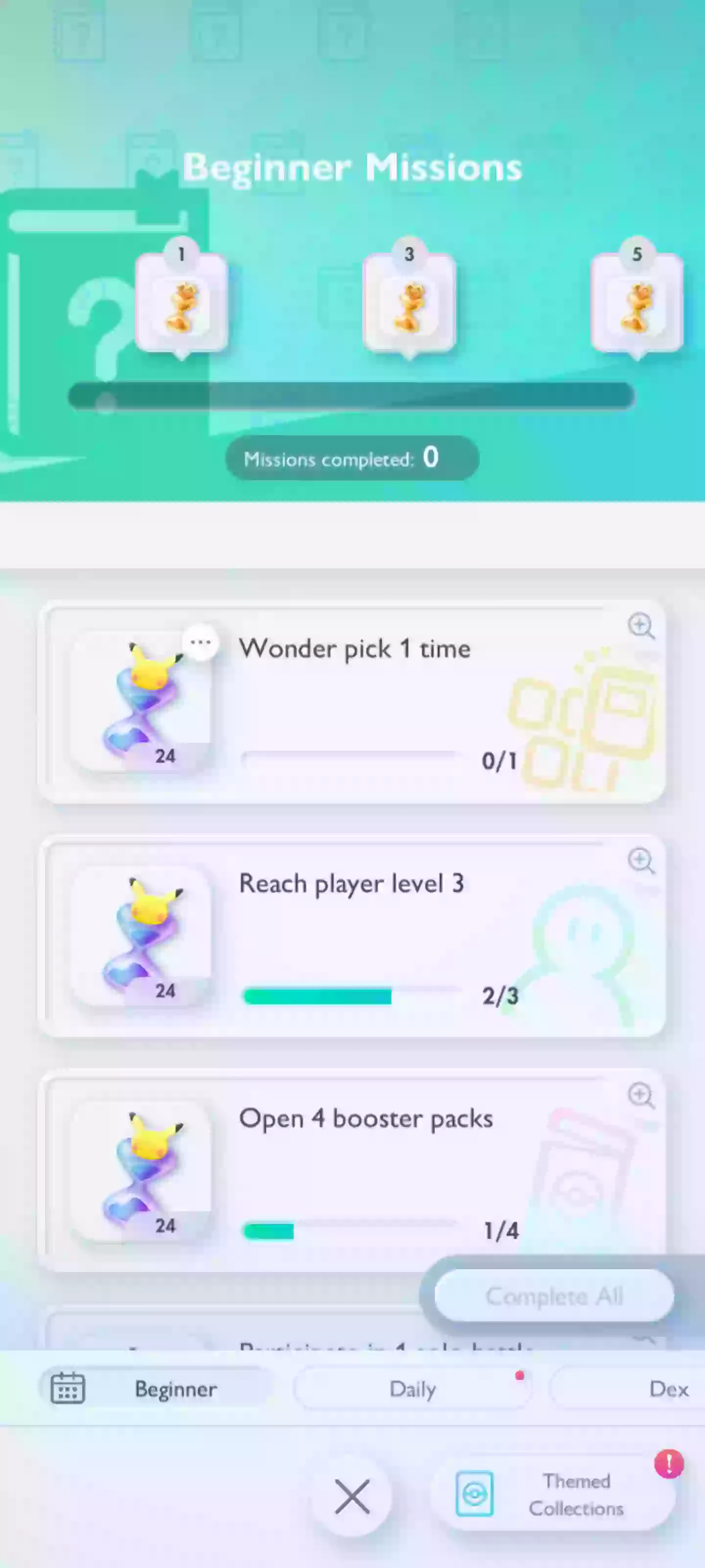 Missions in Pokémon TCG Pocket |