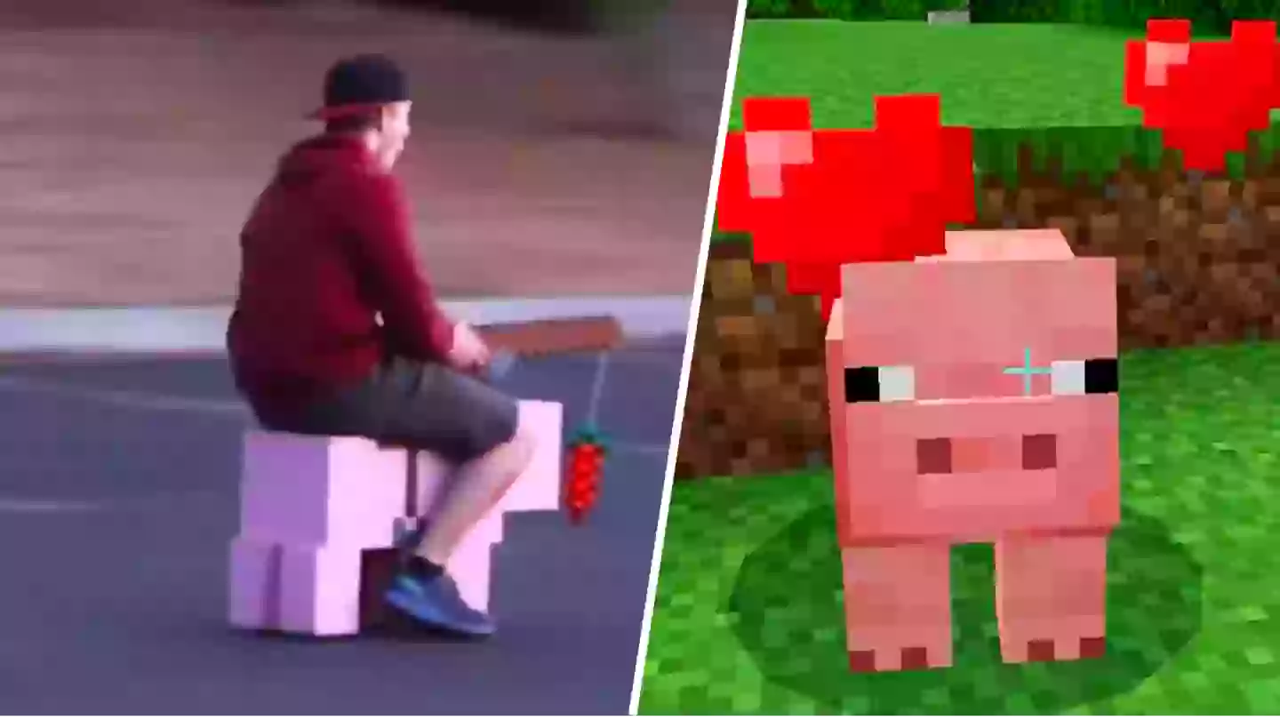Gamer builds IRL Minecraft pig that hits top speed of 20mph