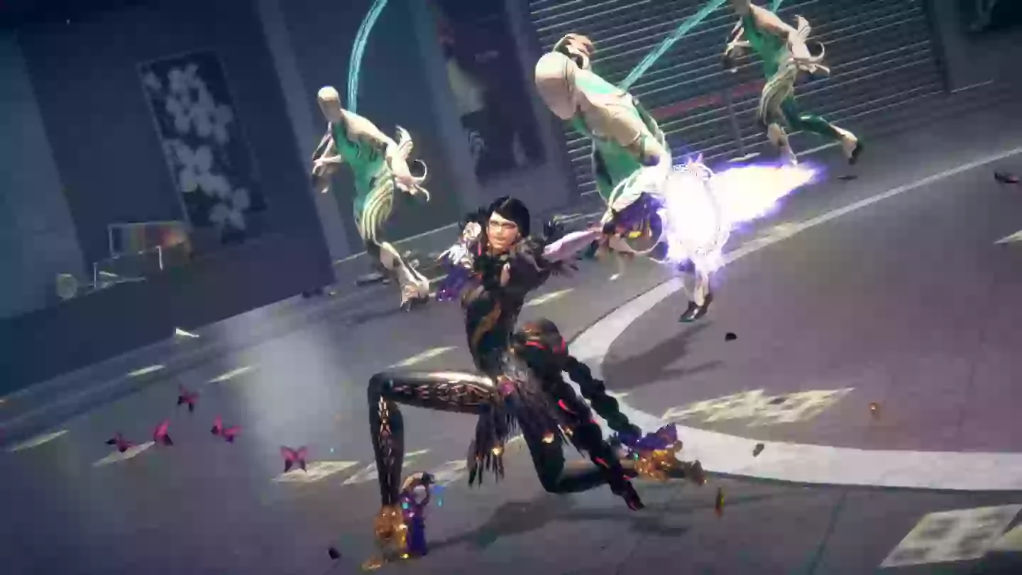 Bayonetta’s new toothpaste-coloured opponents are really tough. /