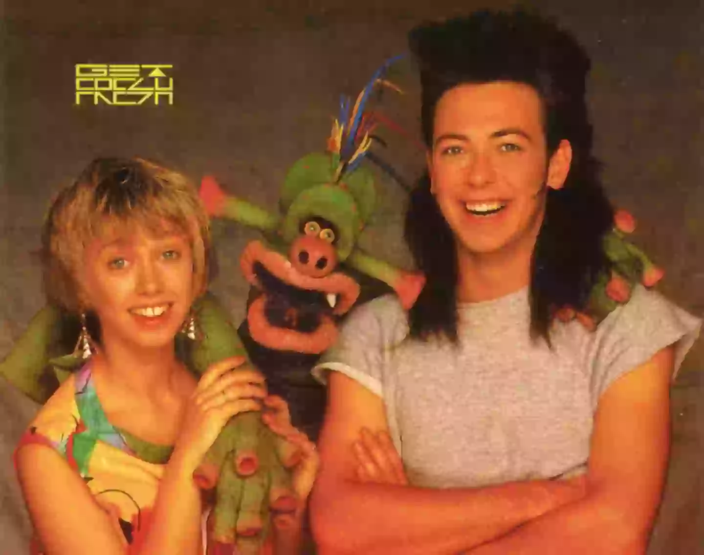 Get Fresh hosts Charlotte Hindle, Gaz Top and the alien puppet Gilbert /