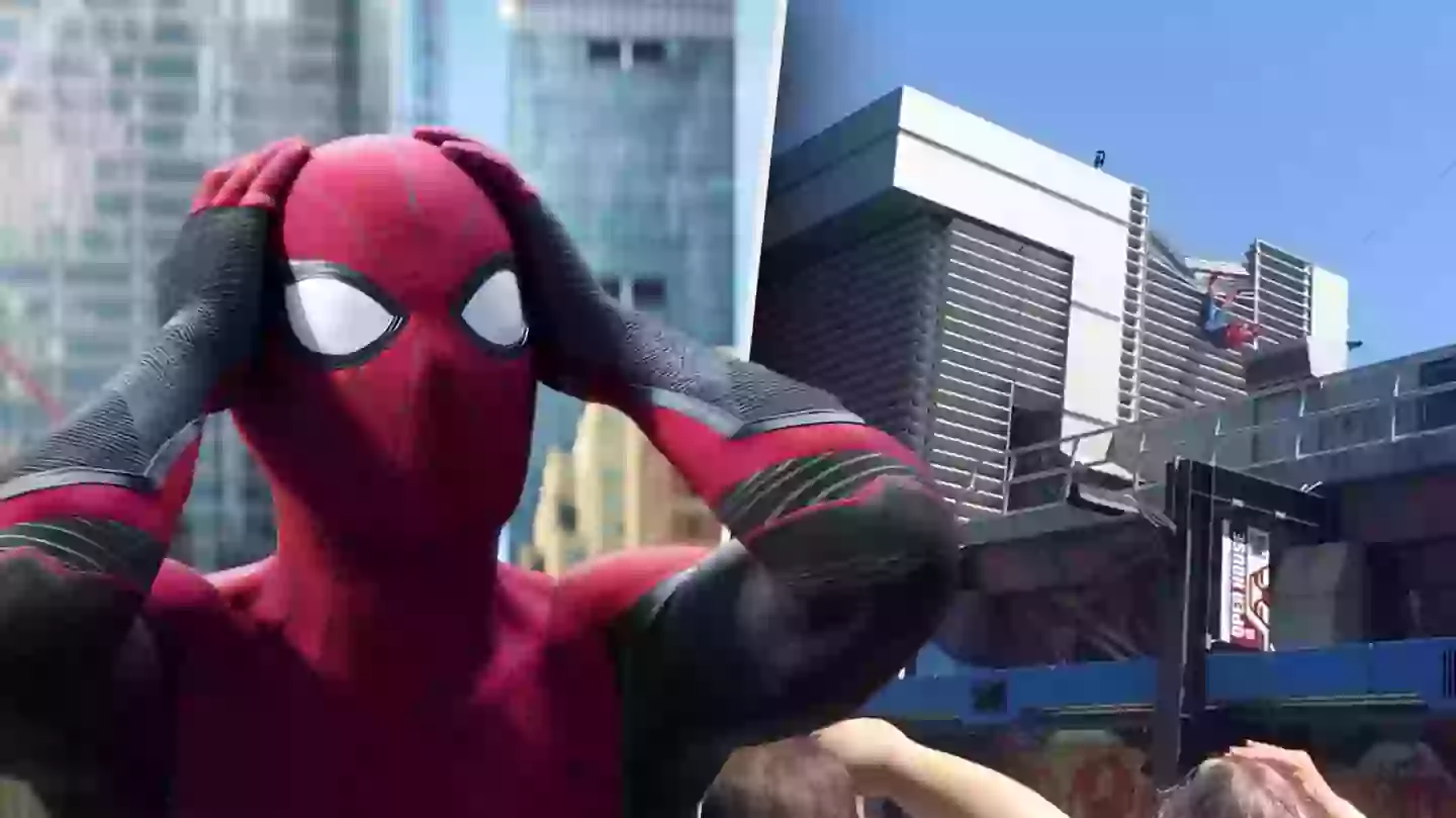 Spider-Man Crash Lands Into Building At Disneyland, And People Were Shocked