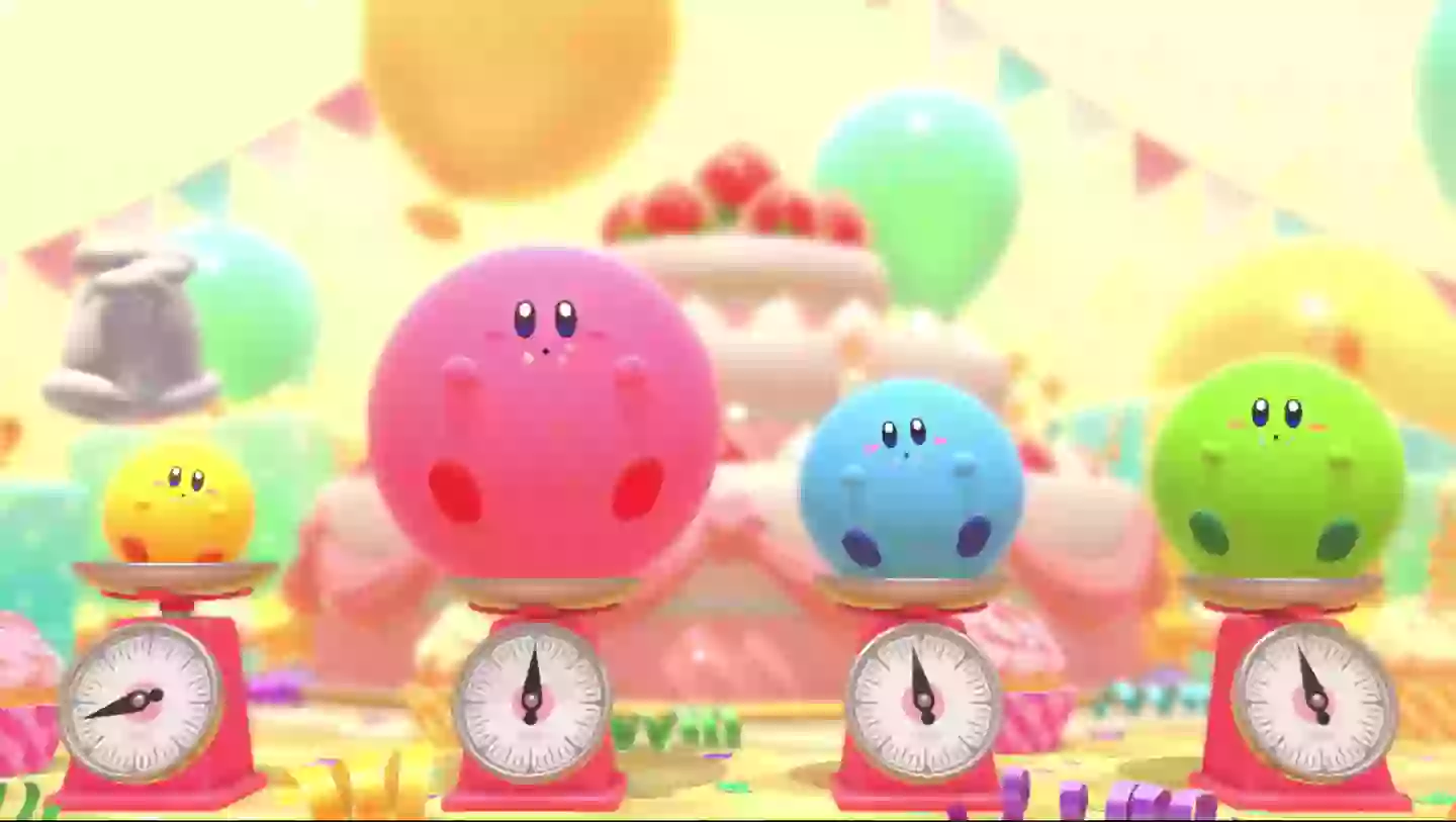 The biggest Kirby (the one who’s eaten the most strawberries) wins. /