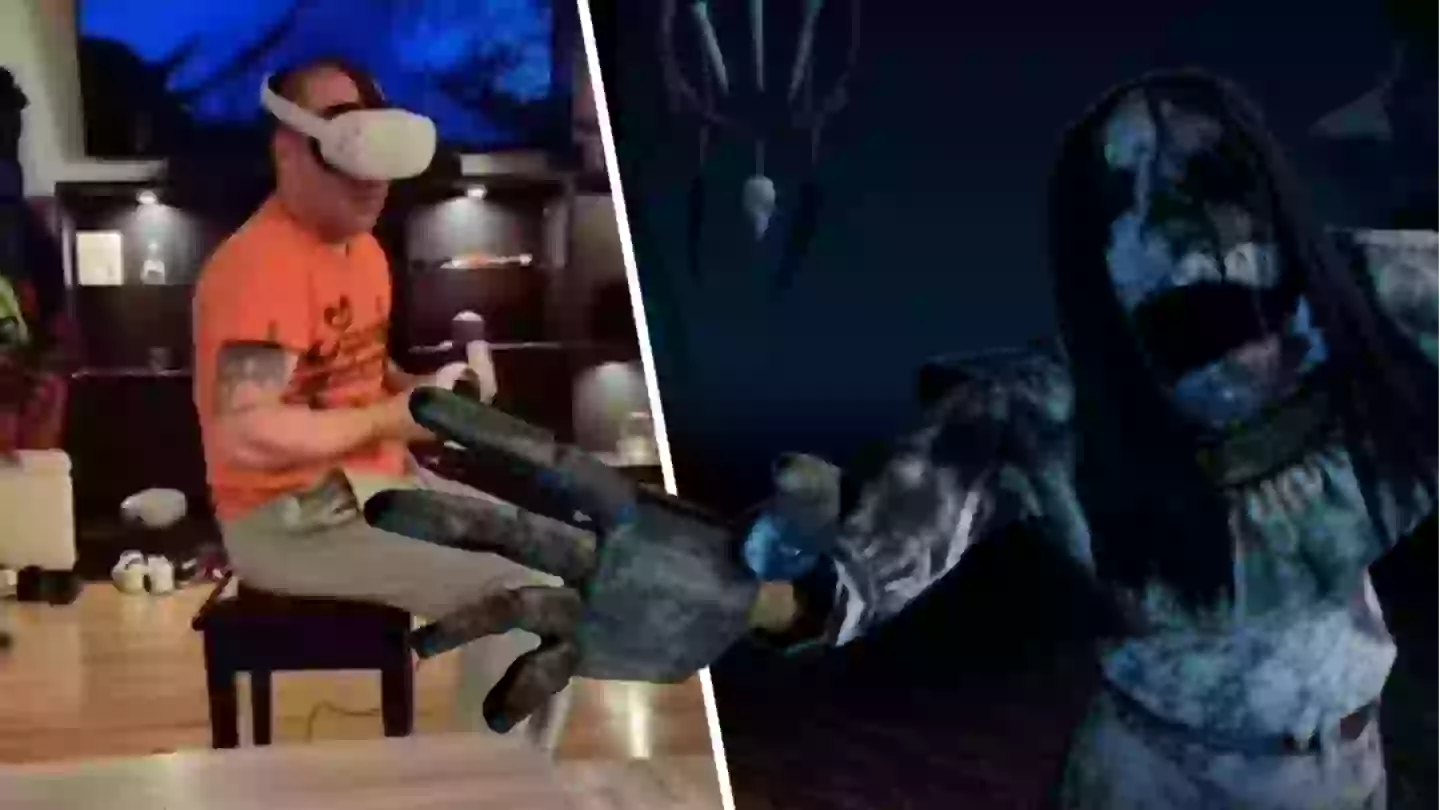 Dad Playing VR Horror Game Mercilessly Pranked By Family
