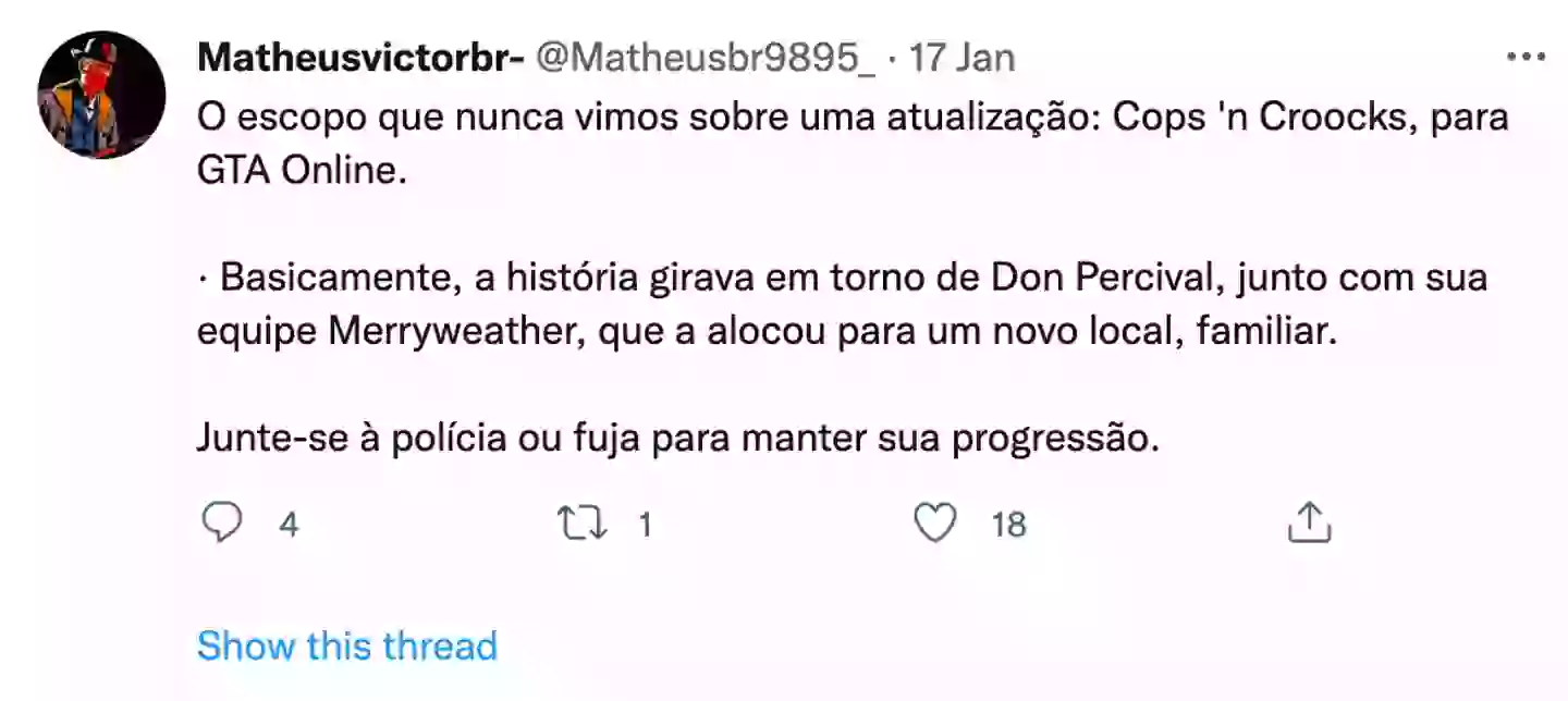 The first of the since deleted tweets posted by the insider.