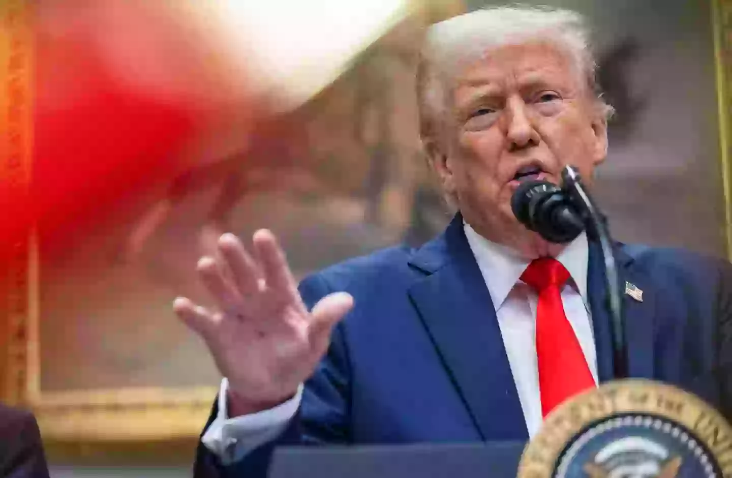 People have spotted the US President sporting two strange marks on the palm of his hand (ROBERTO SCHMIDT/AFP via Getty Images)