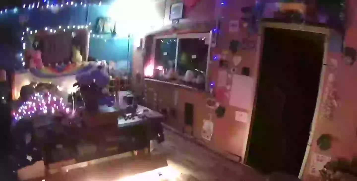 Her mummified body was eventually found in a sleeping bag wrapped in Christmas lights by police (HBO)