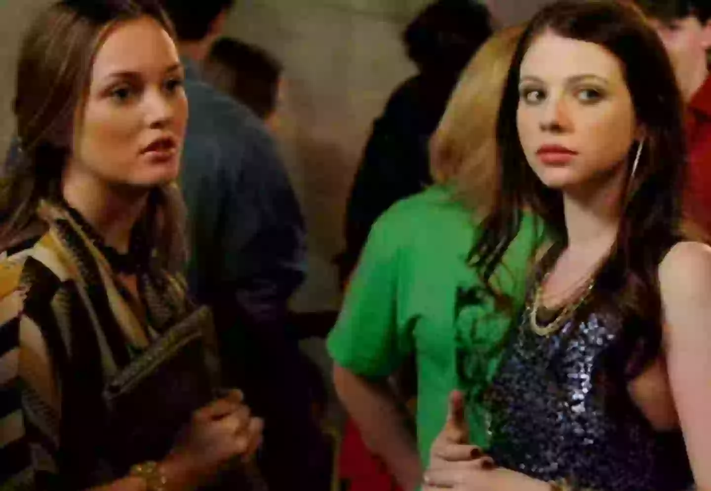 The late star seen alongside Leighton Meester in Gossip Girl (Warner Bros. Television)