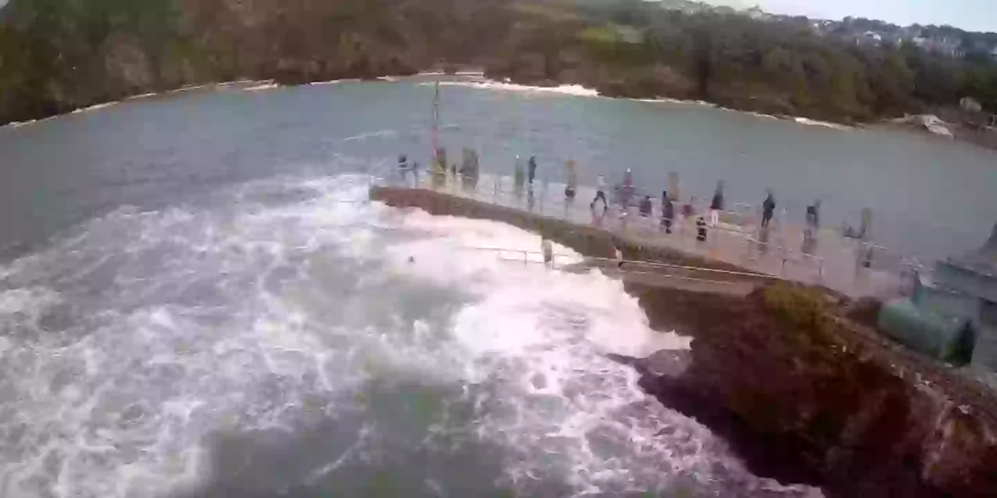 Thankfully, she was rescued by two members of the public.