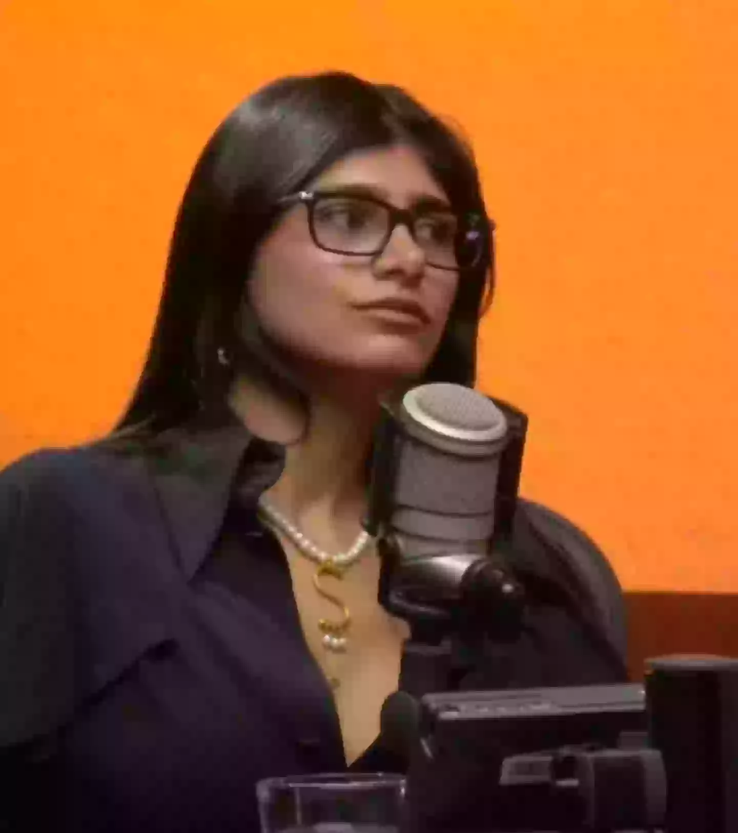 Mia Khalifa sat down with Louis Theroux for the in-depth chat (Spotify)