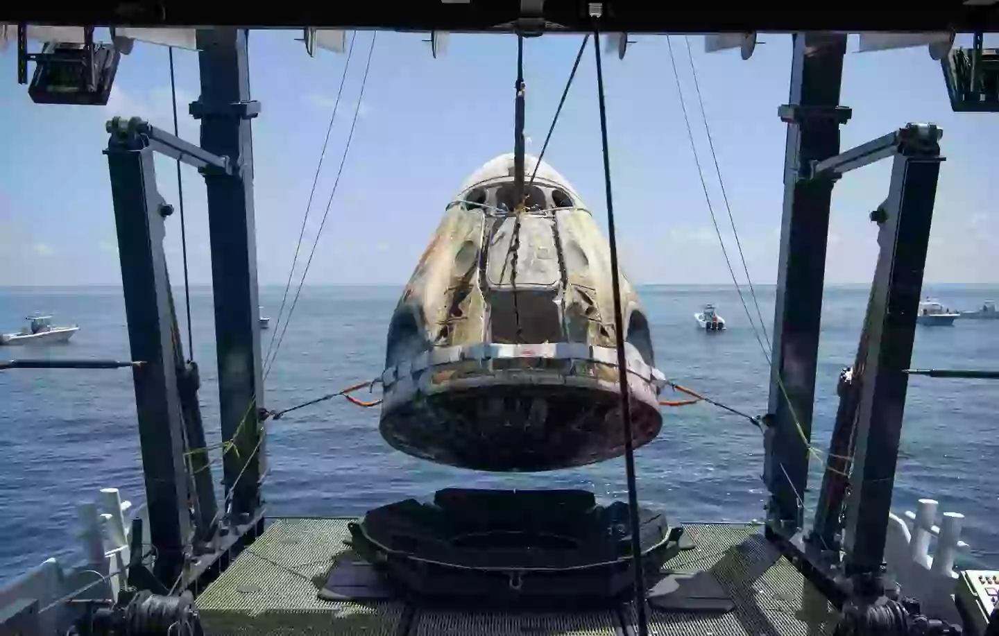 Other capsules look significantly more worse for wear, but they have a much tougher journey than Blue Origin's brief jaunt (Bill Ingalls/NASA via Getty Images)