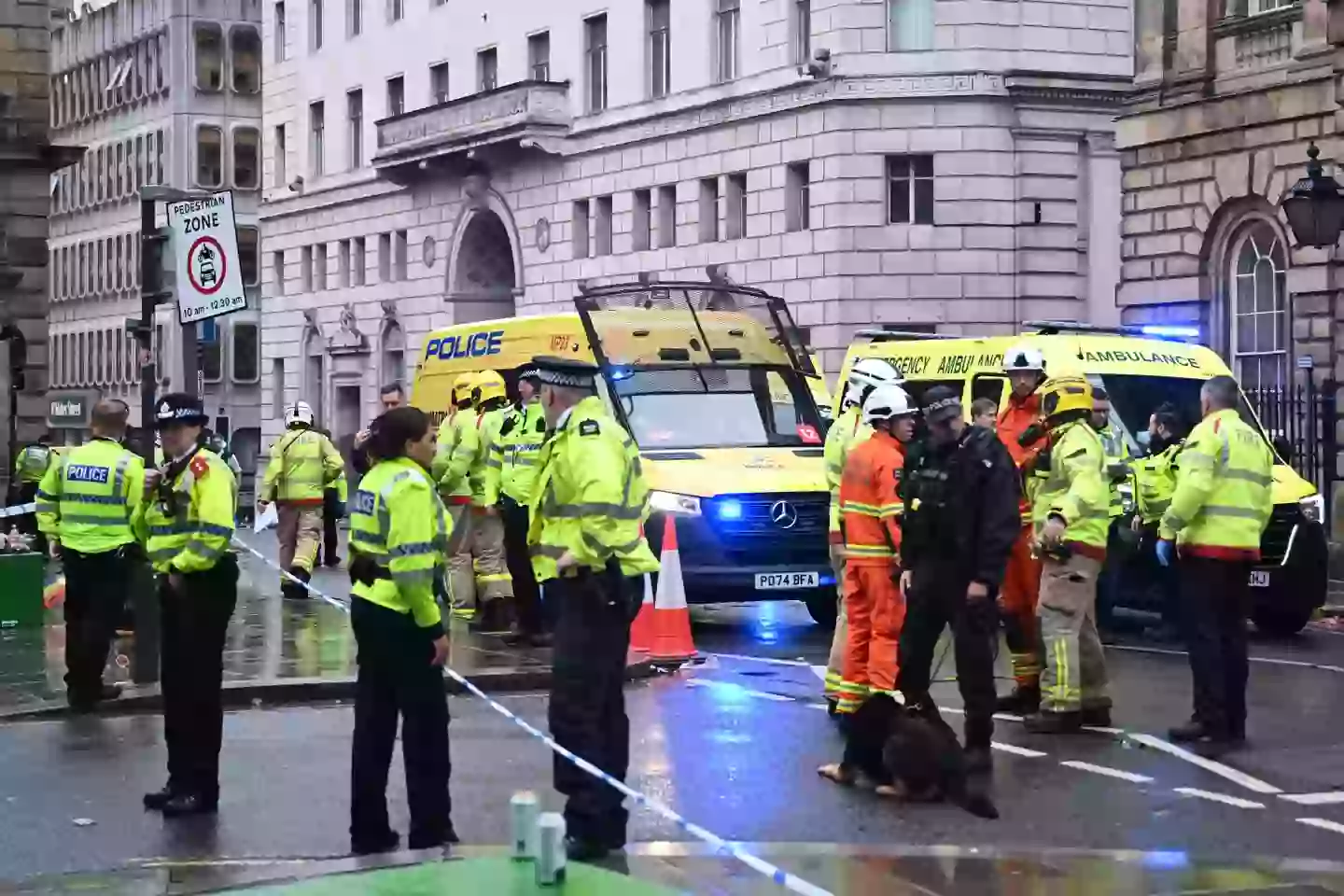 The scene was declared a major incident by authorities (PAUL ELLIS via Getty Images)